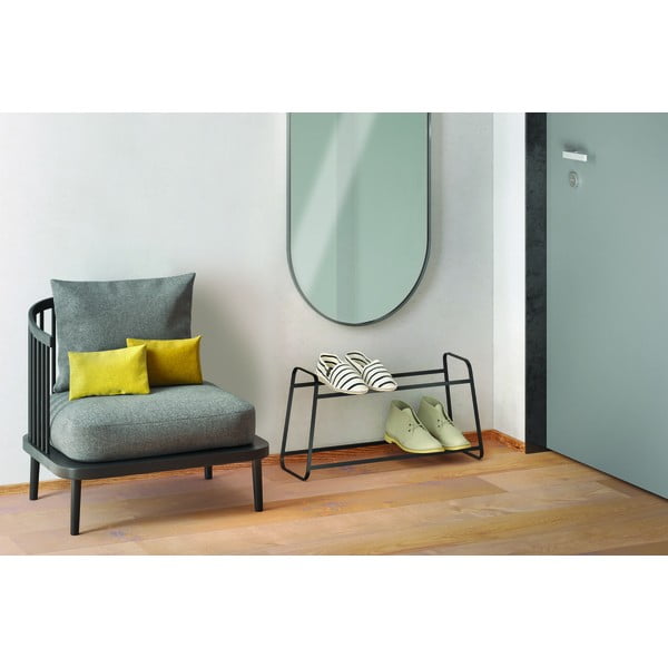 Черна двуетажна етажерка за обувки Derby - Metaltex-image-1