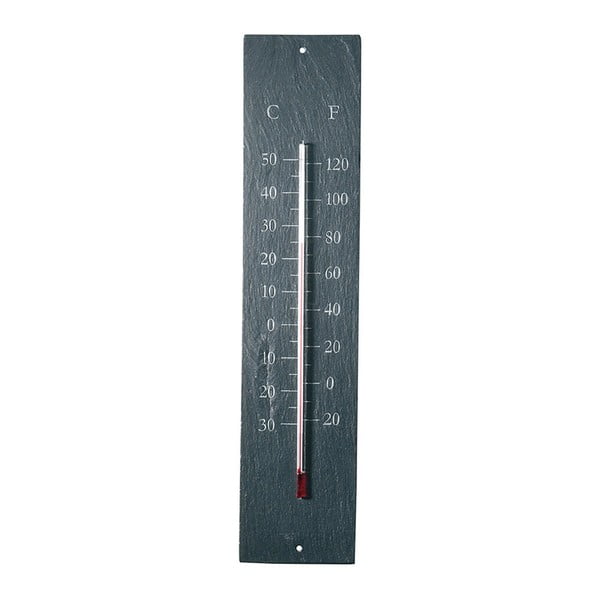 Обикновен термометър за стена от шисти, 45 x 10 cm - Esschert Design
