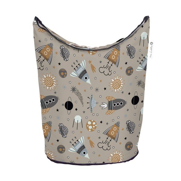 Бежова детска кошница за съхранение от плат Cosmos - Butter Kings-image-2