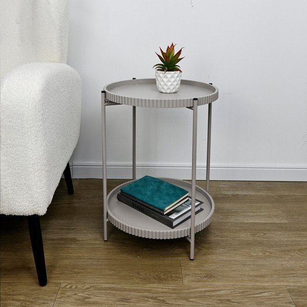 Метална кръгла странична масичка ø 42 cm Herdys – Yes Everyday-image-1