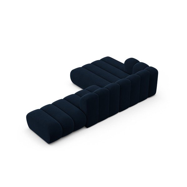 Тъмносин ъглов диван (ляв ъгъл) Lupine – Micadoni Home-image-3