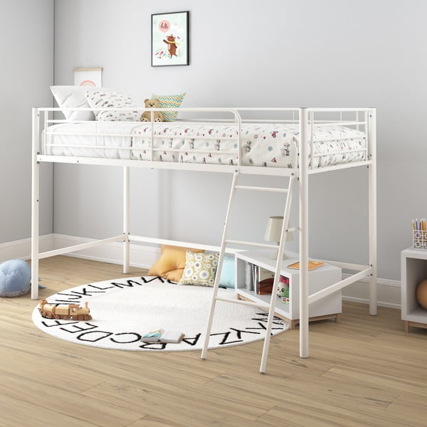 Бяло повдигнато детско легло 90x200 cm Jodie – Støraa-image-2