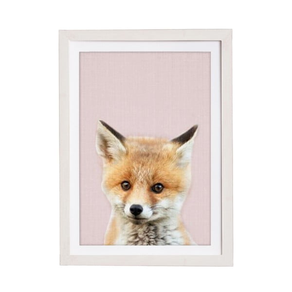 Картина за стена в рамка Baby Fox, 30 x 40 cm Rose Baby Fox - Querido Bestiario