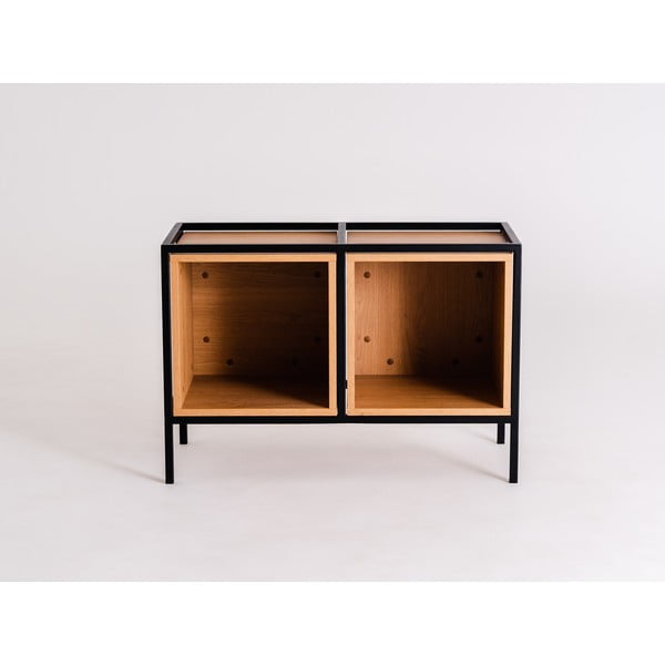 Черна етажерка в дъб 88x60 cm Skap - CustomForm-image-4