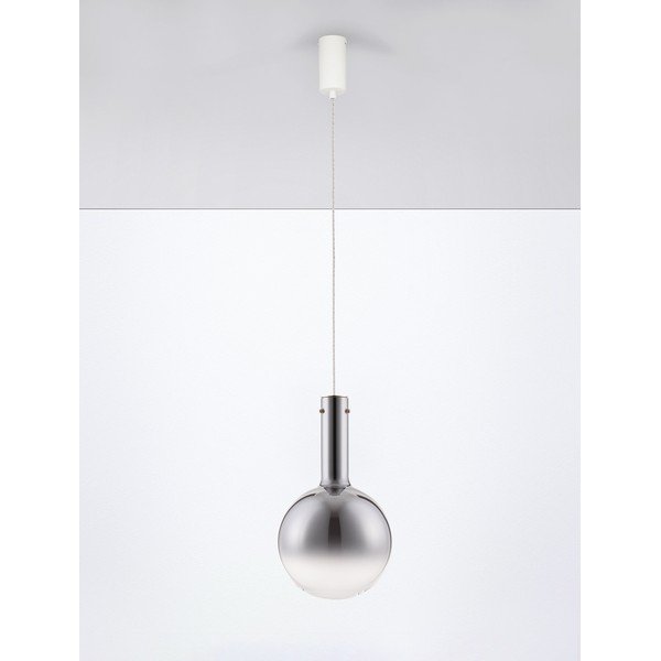 Сиво стъклено LED затъмняващо се висящо осветително тяло ø 25 cm Nostos – Nova Luce-image-3