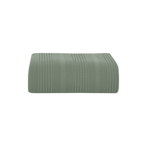 Зелена памучна покривка за двойно легло 220x235 cm Leona - Mijolnir