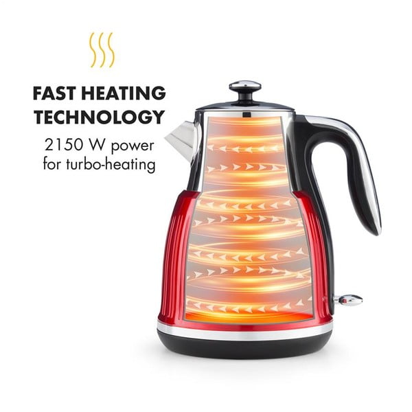 Червен чайник Cancan - Klarstein-image-2