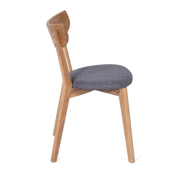 Дъбов трапезен стол със сива седалка Arch - Bonami Essentials-image-1