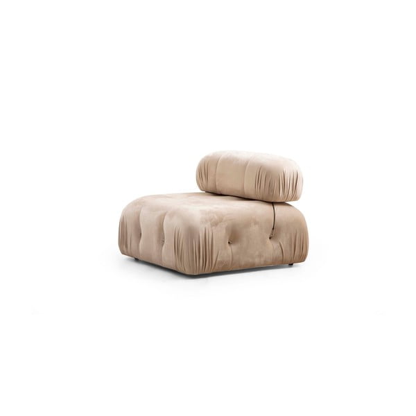 Модул за диван от кремаво кадифе (централна част) Bubble – Artie