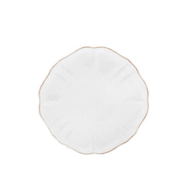 Бяла каменоделска десертна чиния Impressions, ⌀ 17 cm - Casafina