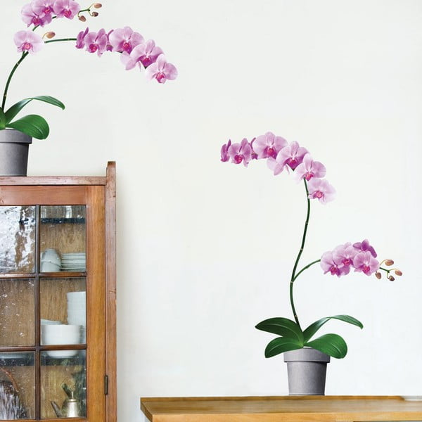 Стикер за стена Розови орхидеи - Postershop