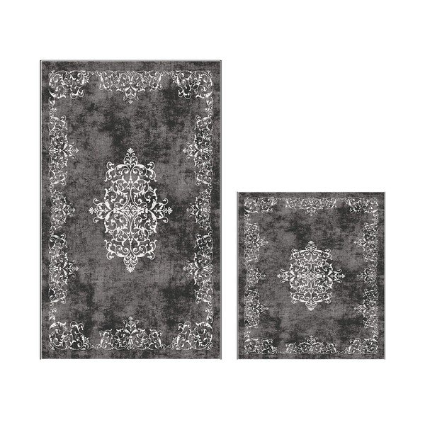 Сиви килими за баня в комплект 2 бр. 60x100 cm – Foutastic