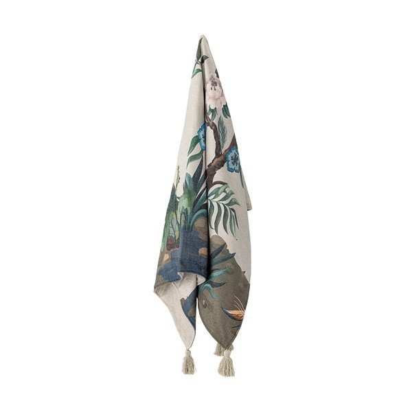 Зелено одеяло 130x155 cm Peacock – Bloomingville-image-4