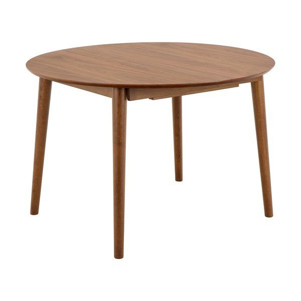 Кръгла сгъваема трапезна маса с допълнителна плоча от декор от орех ø 115 cm Montreux – Actona