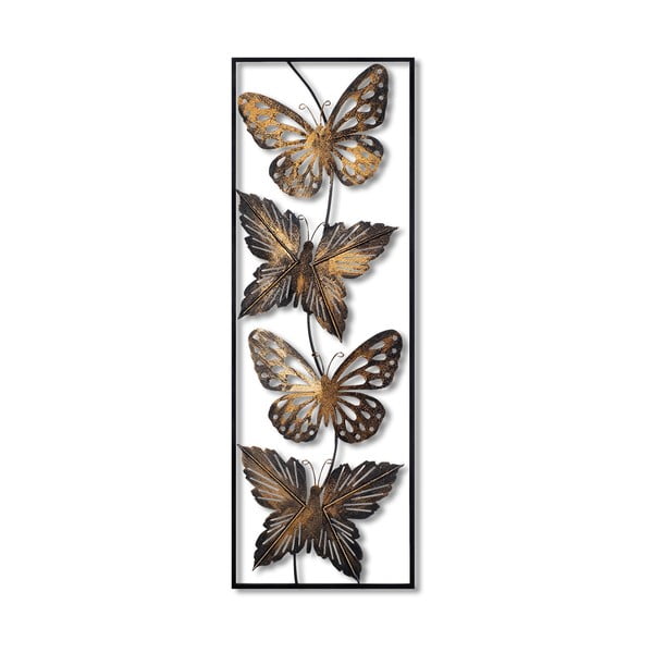 Метална декорация за стена 100x35 cm Butterfly - Wallity