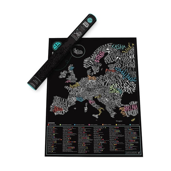 Gurmánská stírací mapa Evropy Luckies of London -image-4