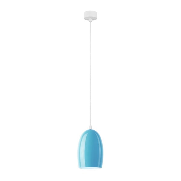 Синя лампа за таван с бял кабел Ume - Sotto Luce