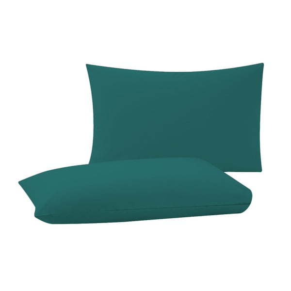 Комплект от 2 зелени калъфки за възглавници Basic, 50 x 70 cm - Bella Maison