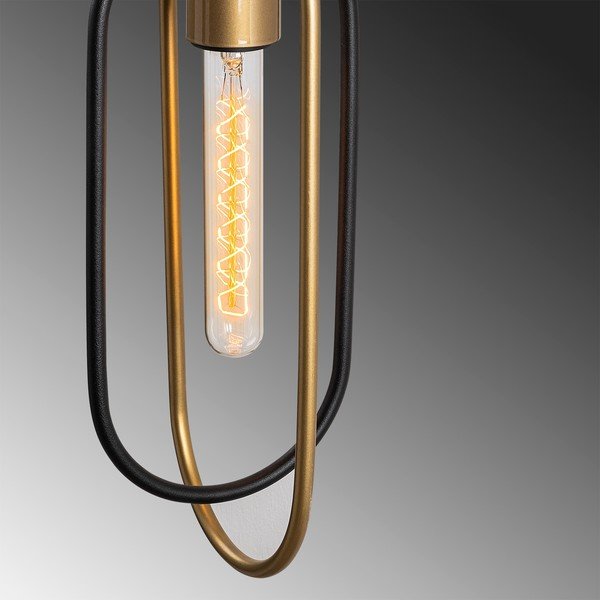 Черна и златисто стенна лампа Cerco – Opviq lights-image-4
