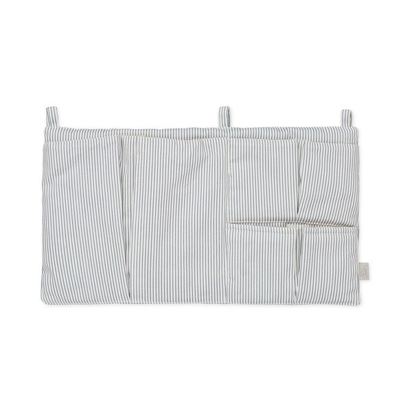 Светлосин джоб за детско легло от органичен памук 42 cm Classic Stripes Blue – Cam Cam Copenhagen