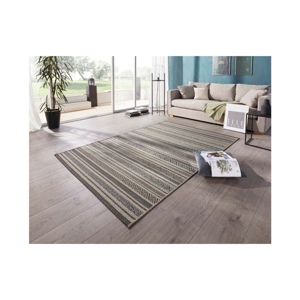 Кафяво-сив килим на открито Bloom Rodez, 80 x 150 cm - Elle Decoration-image-1