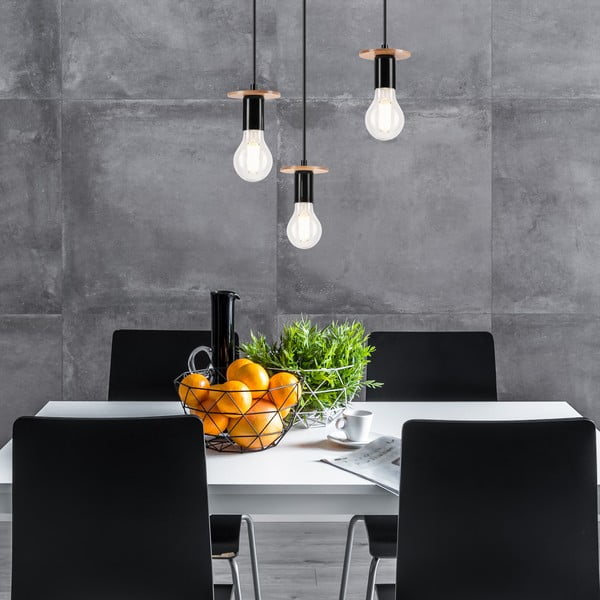 Черно висящо осветително тяло Angelina – LAMKUR-image-2