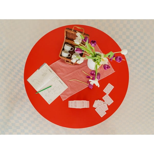 Червена кръгла масичка за кафе ø 100 cm Pausa – Really Nice Things-image-3
