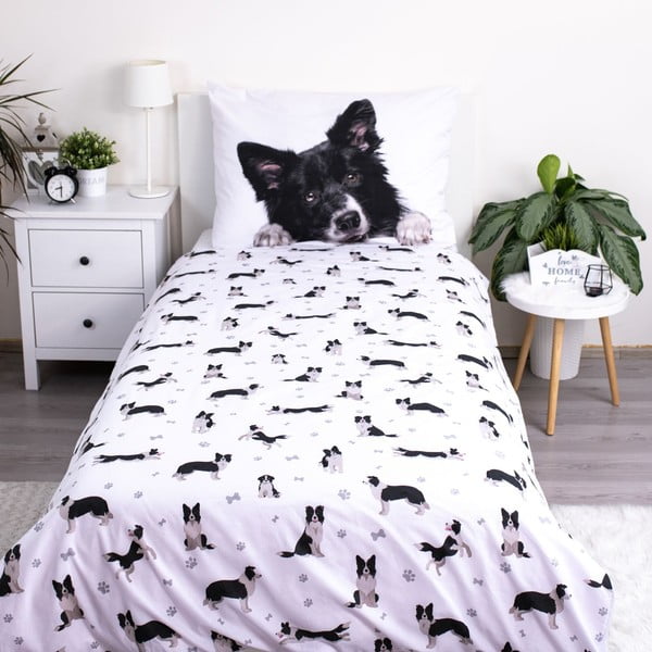 Единично  памучно детско спално бельо 140x200 cm Border Collie – Jerry Fabrics-image-2