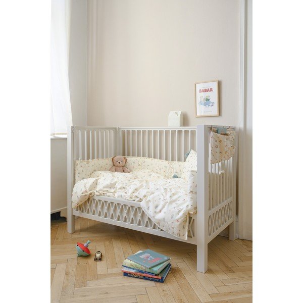 Светложълто детско спално бельо за детско креватче от органичен памук 100x140 cm Vintage Toys – Cam Cam Copenhagen-image-3