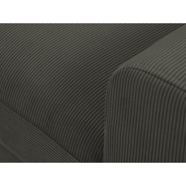 Черен велурен разтегателен диван , ляв ъгъл Moghan - Micadoni Home-image-1