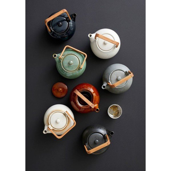 Тъмносин керамичен чайник с цедка 1,2 l Gastro Blue – Bitz-image-1