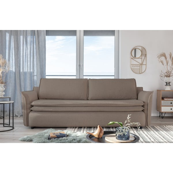 Кафяв разтегателен диван Charming Charlie - Miuform-image-1