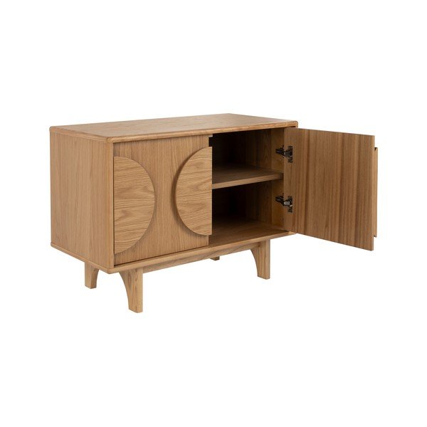 Нисък скрин от декор от дъб  в естествен цвят 82x58 cm Groove – Zuiver-image-1