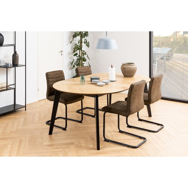 Кафяв трапезен стол Zola - Actona-image-1