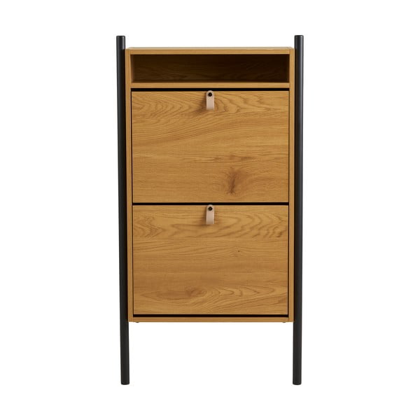 Накланяща се стойка за обувки от декор от дъб  в естествен цвят 62x118x26 cm Barco – House Nordic