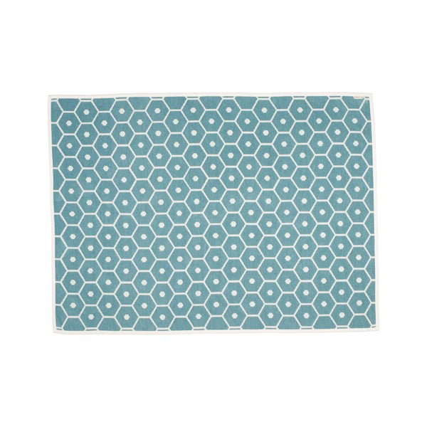 Тюркоазено одеяло със смес от вълна 140x180 cm Honey Turquoise – Pappelina