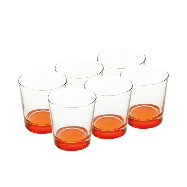 Sada skleniček 340 ml, oranžové