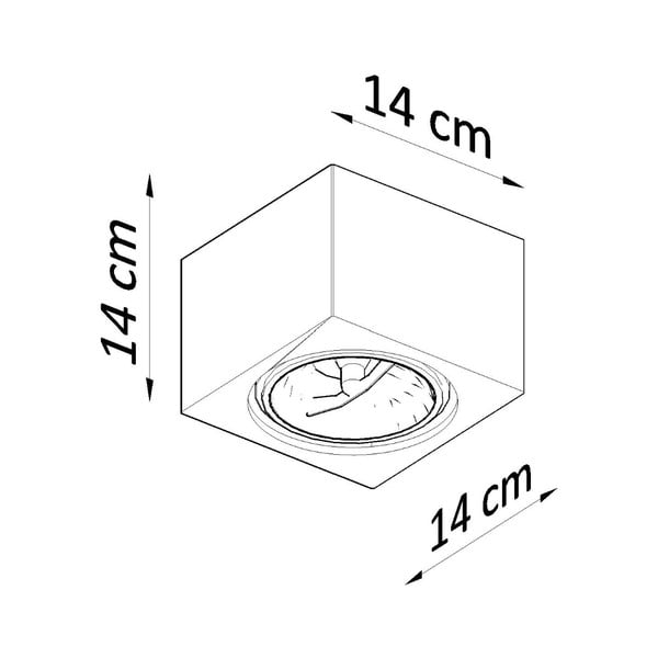 Бял прожектор 14x14 cm Duozone – Sollux-image-4
