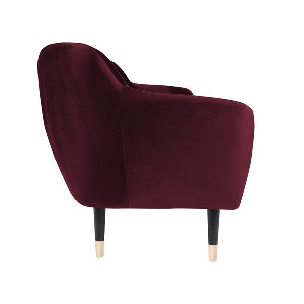 Виненочервен диван с черни крачета Mazzini Sofas Amelie, 158 cm-image-3