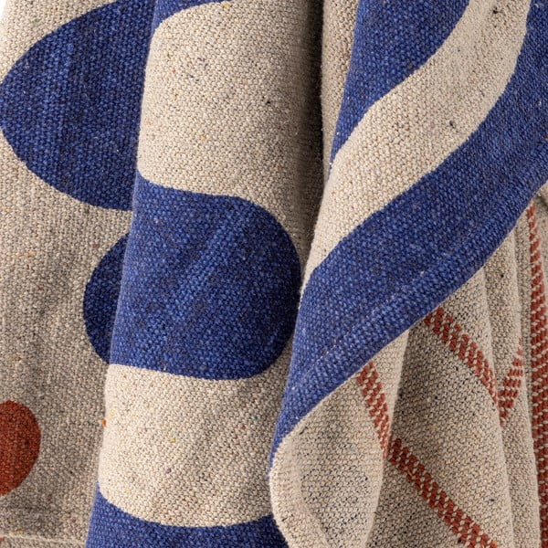 Синьо  одеяло 130x160 cm Eviaya – Bloomingville-image-4