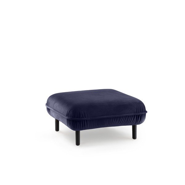 Тъмносиньо кадифено столче за крака Bean - EMKO-image-2