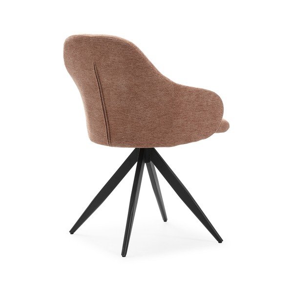 Светлокафяви тапицирани трапезни столове в комплект с подлакътници 2 бр. Tamara – Marckeric-image-4