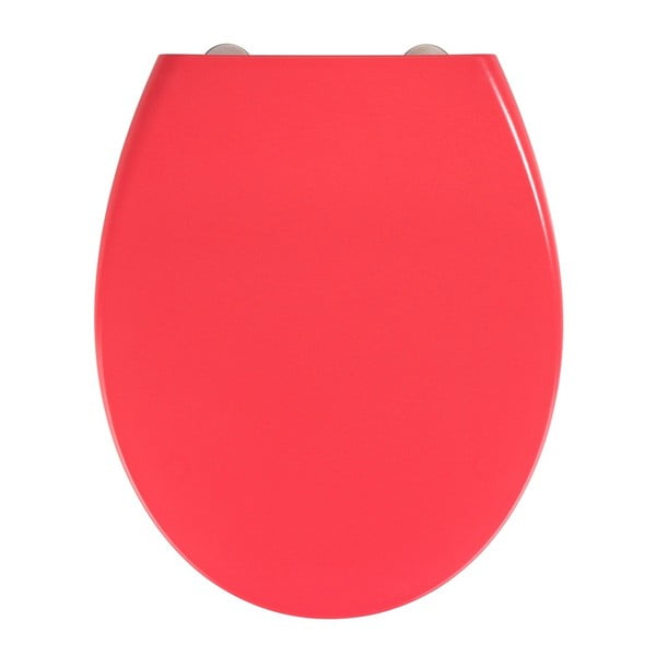 Červené WC sedátko se snadným zavíráním Wenko Samos, 44,5 x 37,5 cm