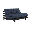 Тъмносин разтегателен диван 140 cm Roots Black Night – Karup Design