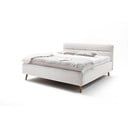 Светлосиво двойно легло с решетка и място за съхранение , 180 x 200 cm Lotte - Meise Möbel