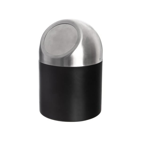 Черно кошче за боклук от неръждаема стомана 1,2 l BLACK – Orion