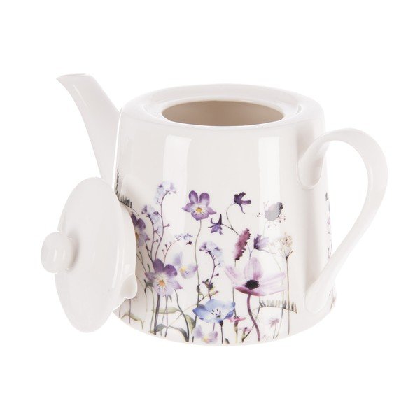 Бял/лилав порцеланов чайник 1 l Louka – Orion-image-2