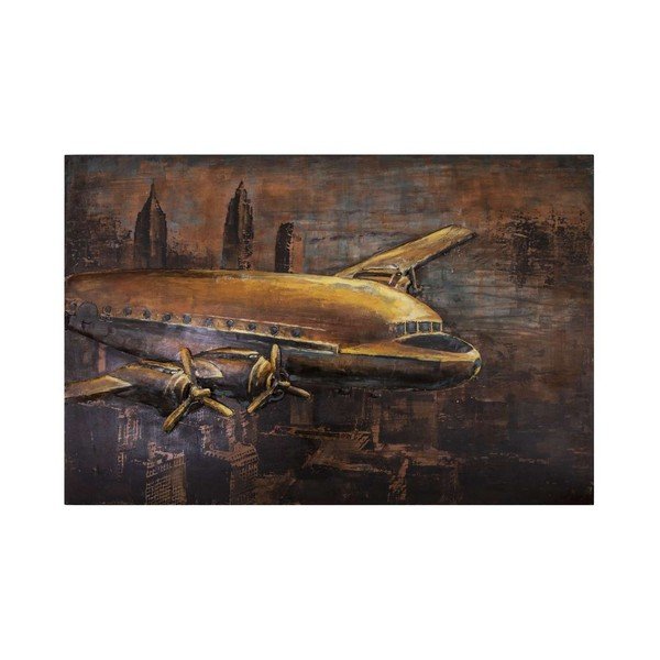 Декоративен метален знак Avion New York, 120 x 80 cm - Antic Line