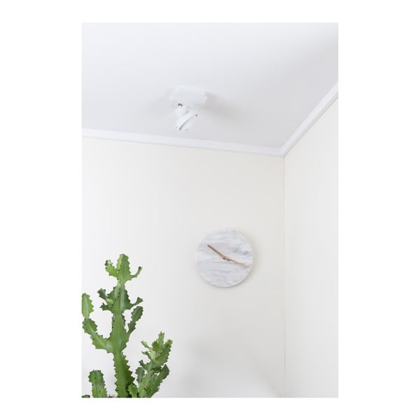 Бял мраморен часовник Zuiver Time Wall Clock-image-2