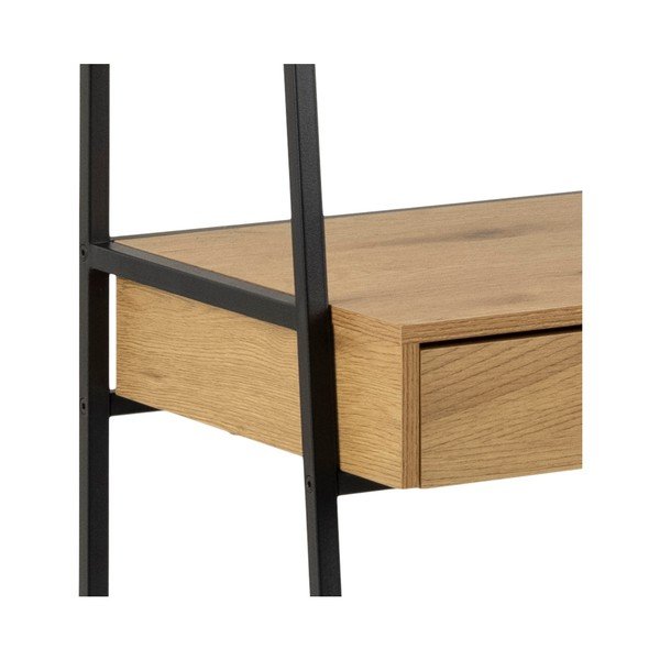 Черна етажерка в дъб 77x175 cm Seaford - Actona-image-4